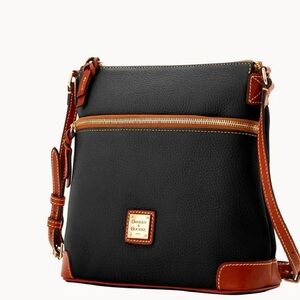 DOONEY & BOURKE Pebble Leather Black & Brown Crossbody Bag